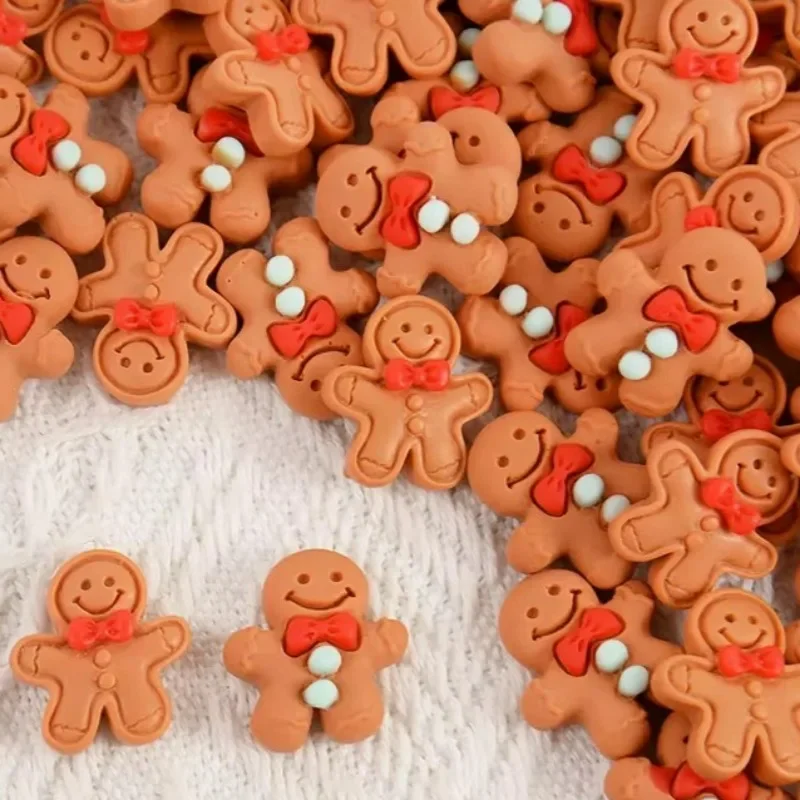 Christmas Gingerbread Man Pendant Cartoon Sturdy Little Biscuit Hanging Decoration Festival Decorate House DIY Resin Cookie Man