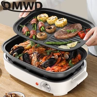 DMWD Electric Crepe Maker Pie Pancake Baking Machine Non-stick Egg Cooker Stove Steak Eggs Omelet Frying Pan Breakfast Grill EU 2