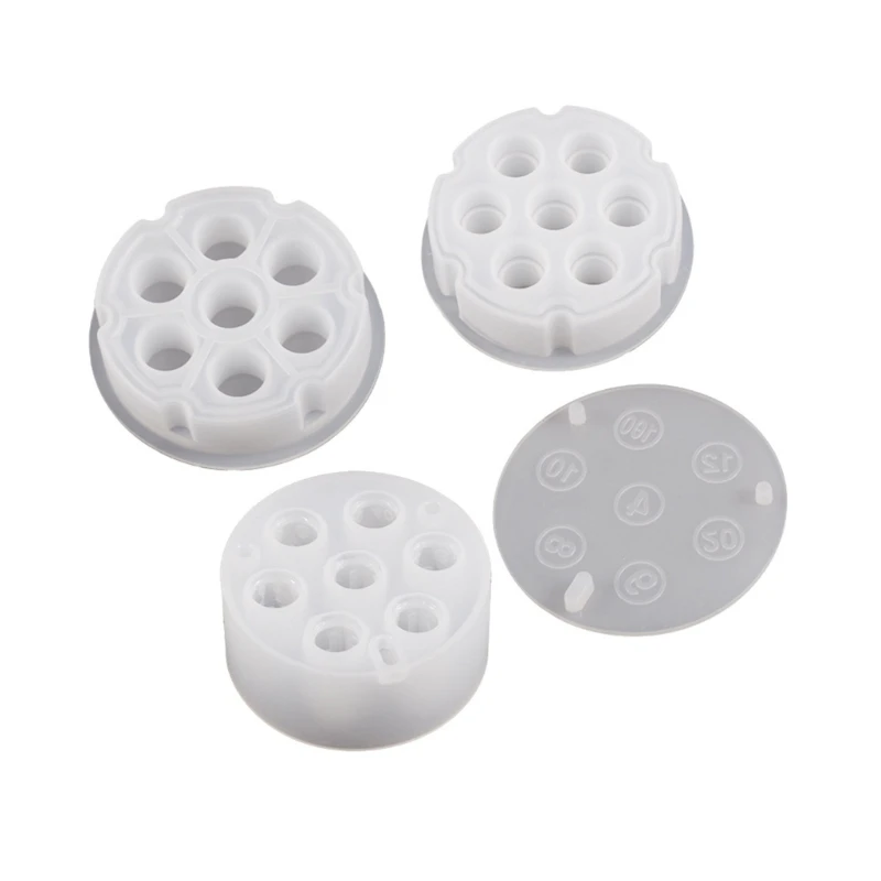 

DIY Crystal Epoxy Mold 7 Holes Fillet Resin Molds Silicone Mould Game Lover Dropship
