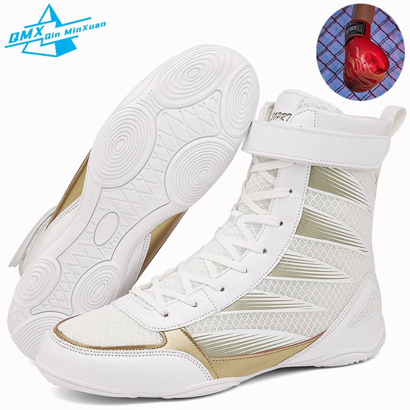 Boxing Shoe Men Professional Breathable Teenagers Beginners Training Wrestling Shoes Fighting Sanda Weightlifting Squat Sneaker