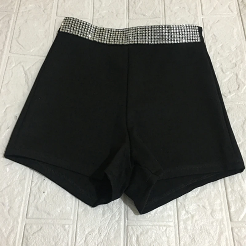 Kpop Girl Group LISA Concert Nightclub Sexy High Waist Tight Shorts Women Streetwear Dance Hip Hop Black Slim Elastic Shorts