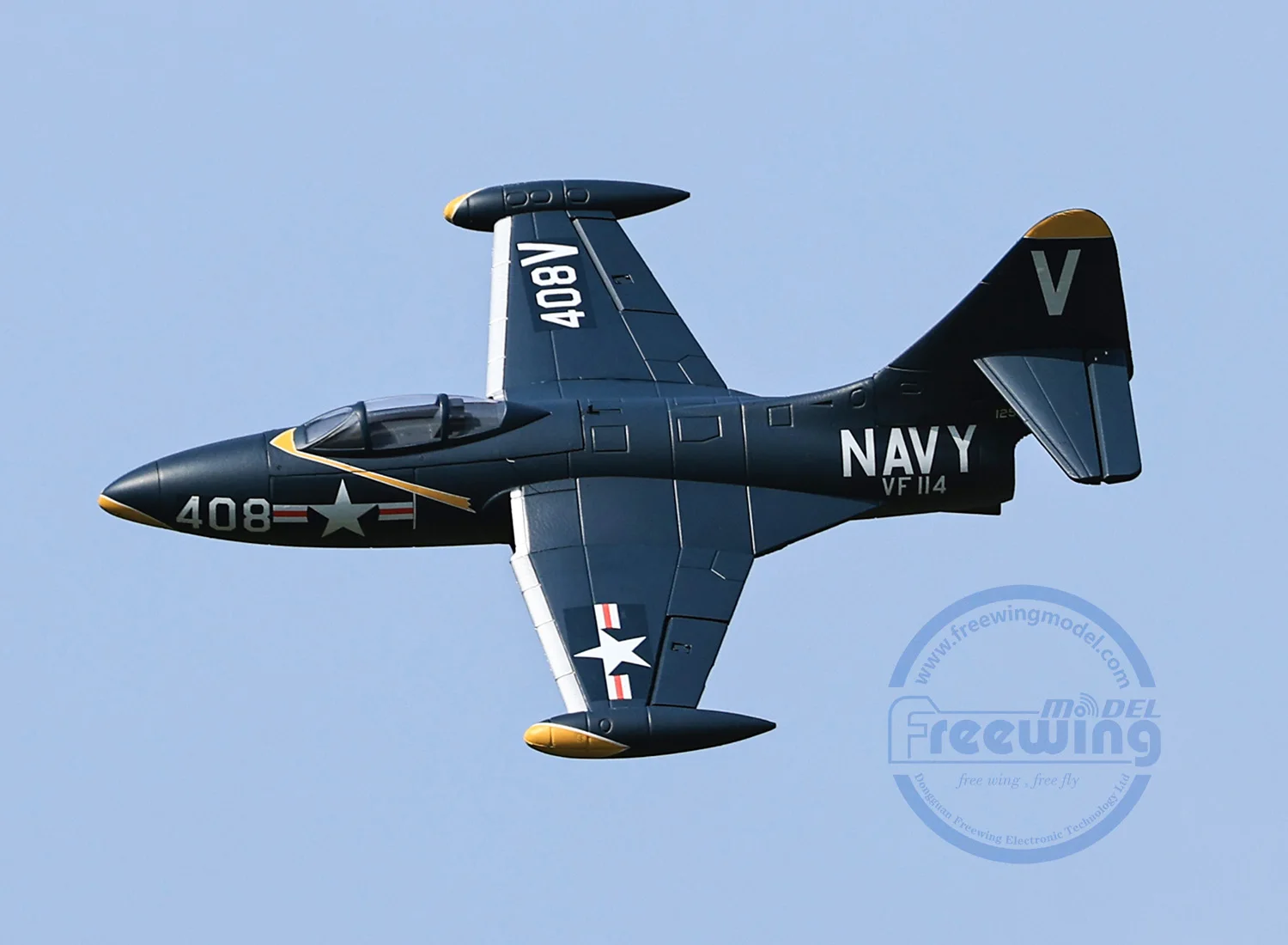 프리윙 RC 비행기 64mm F9F-5 F9F V2 PNP 2023 신형 덕티드 팬 4채널 무선 조종 항공기, EPO HOBBY TOY F-9F