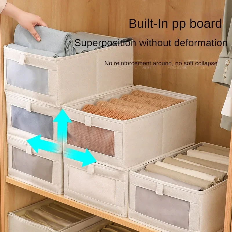 Visible Wardrobe Storage Organizers Cabinet Drawer Clothes Storage Box for T-Shirts Jeans Underwear Pants Organizer Box 2