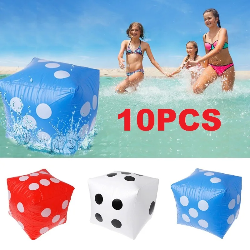 

Children's Inflatable Dice Multi Color PVC Toy Decorations Pool Beach Toy Swimming Pool Water Games Entertainment Toy For Kids