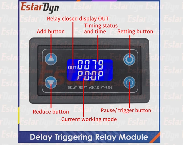 Modulo Relè Temporizzato DC 6V-30V - Timer Con Display LED, Controllo On/Off Ritardato - Foto 10