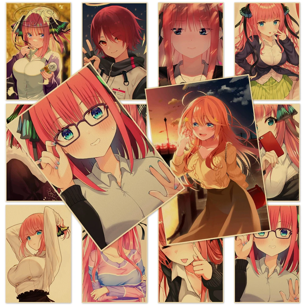 

Kraft Paper The Quintessential Quintuplets Picture Wall Painting Vintage Home Decor Poster Art Room Decoration Christmas Gift