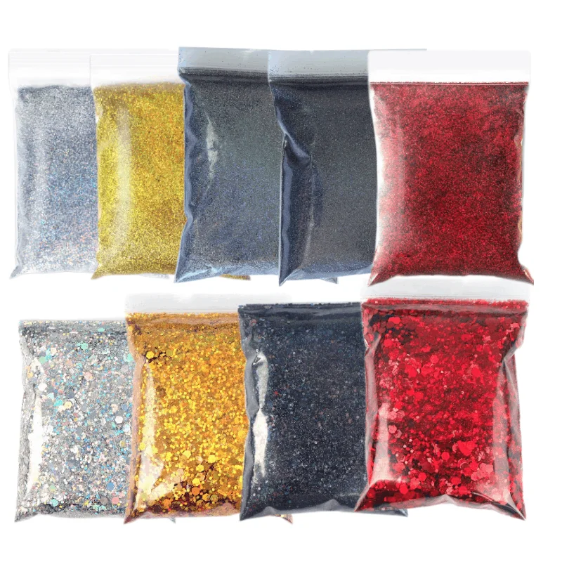 9Pcs Total 450G Bulk Fine Glitter Nail Art Powder Gold Silver Shiny  Metallic Color Pigment for Manicure DIY Design Decorations S - AliExpress