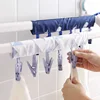 Travel fabric hanger Folding multifunctional go out portable clothespin underwear clip Velcro home hanger 5