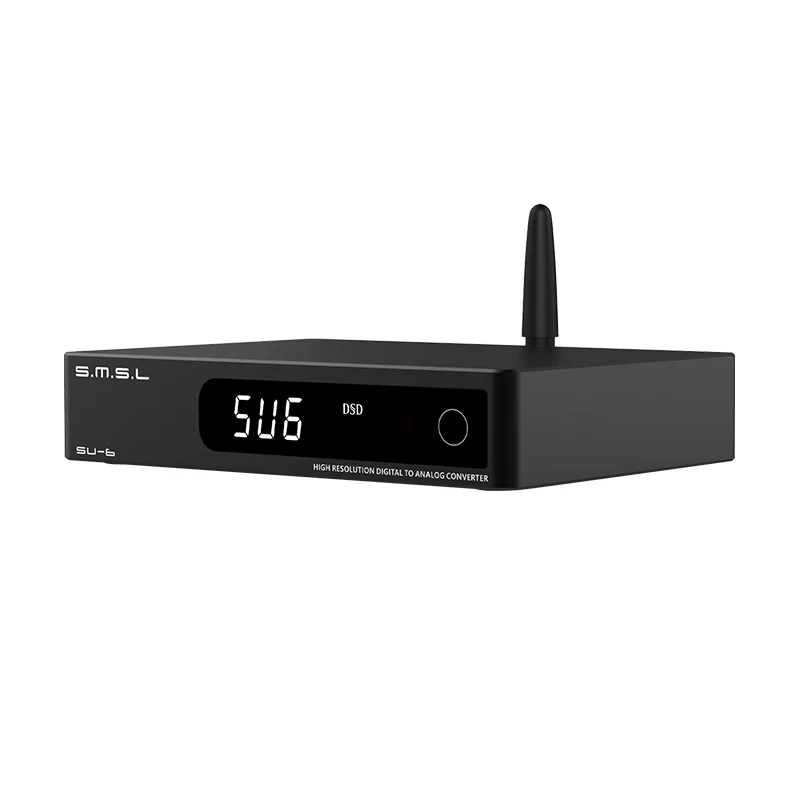 SMSL SU-6 SU6 HIFI Desktop mini audio USB DAC Decoder ES9038Q2M OPA1612*4 32Bit/768kHz DSD512 Bluetooth 5.0 with remote control
