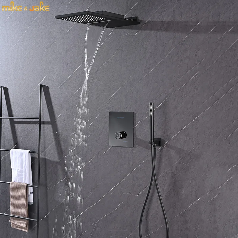 

Bathroom shower system Concealed Showers bathroom Rainfall shower set white bathroom shower set brass shower mixer