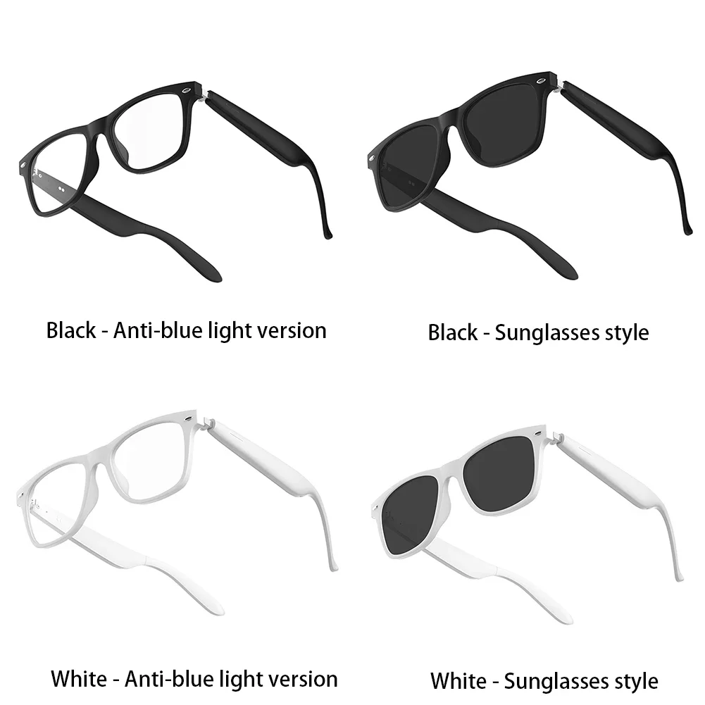 AI Intelligent Translation Glasses Earphone Glasses Built-in Microphone Speakers Support Above 130 Languages for Outdoor Travel