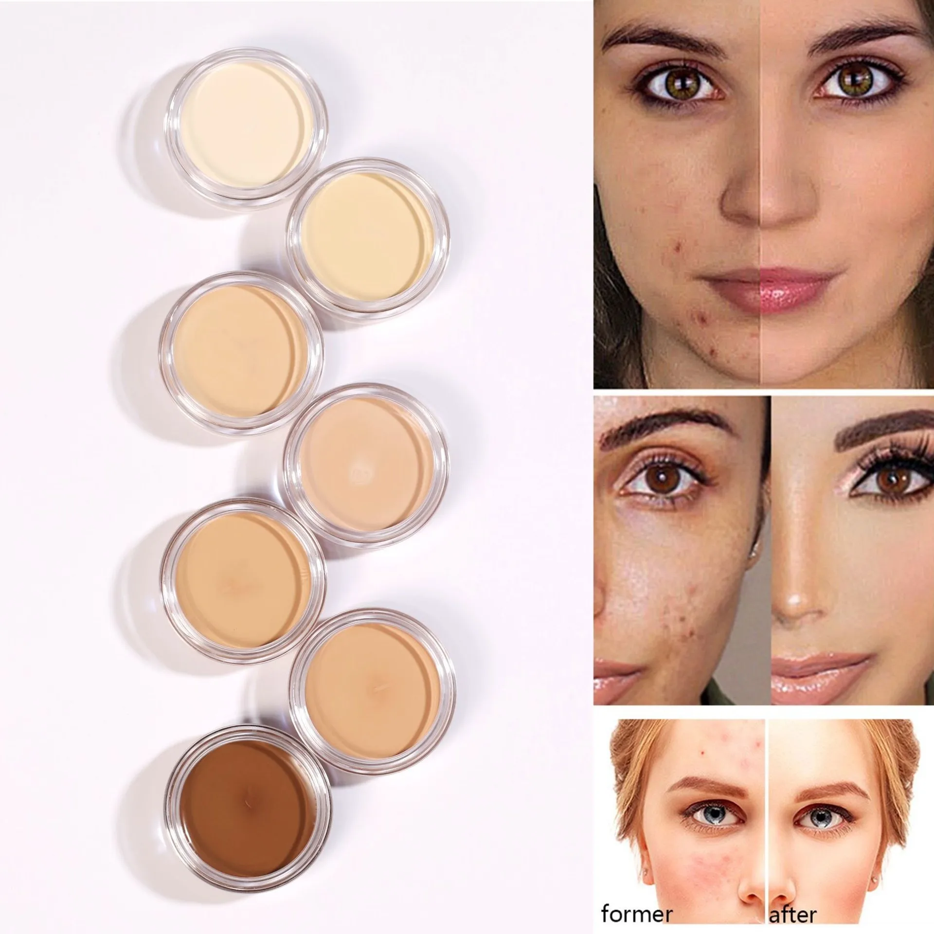 Professional Waterproof Concealer Cream For Dark Circles Scars_voghion.com