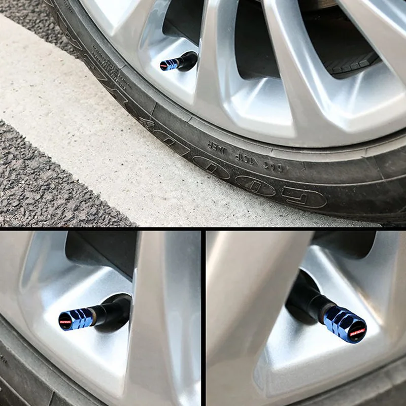 4Pcs Metal Alloy Car Tyre Stem Air Valve Caps for Audi A3 A4 A6 A7 A8