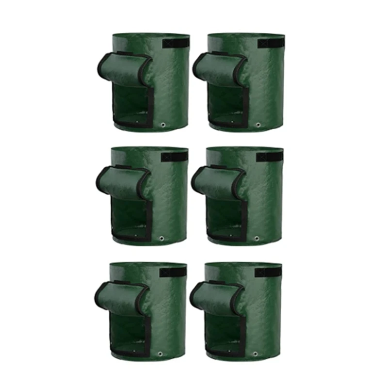 

Выращивание картофеля Bags 6-Pack, толстые полиэтиленовые тканевые горшки для растений, ручки для картофеля, пакеты для овощей