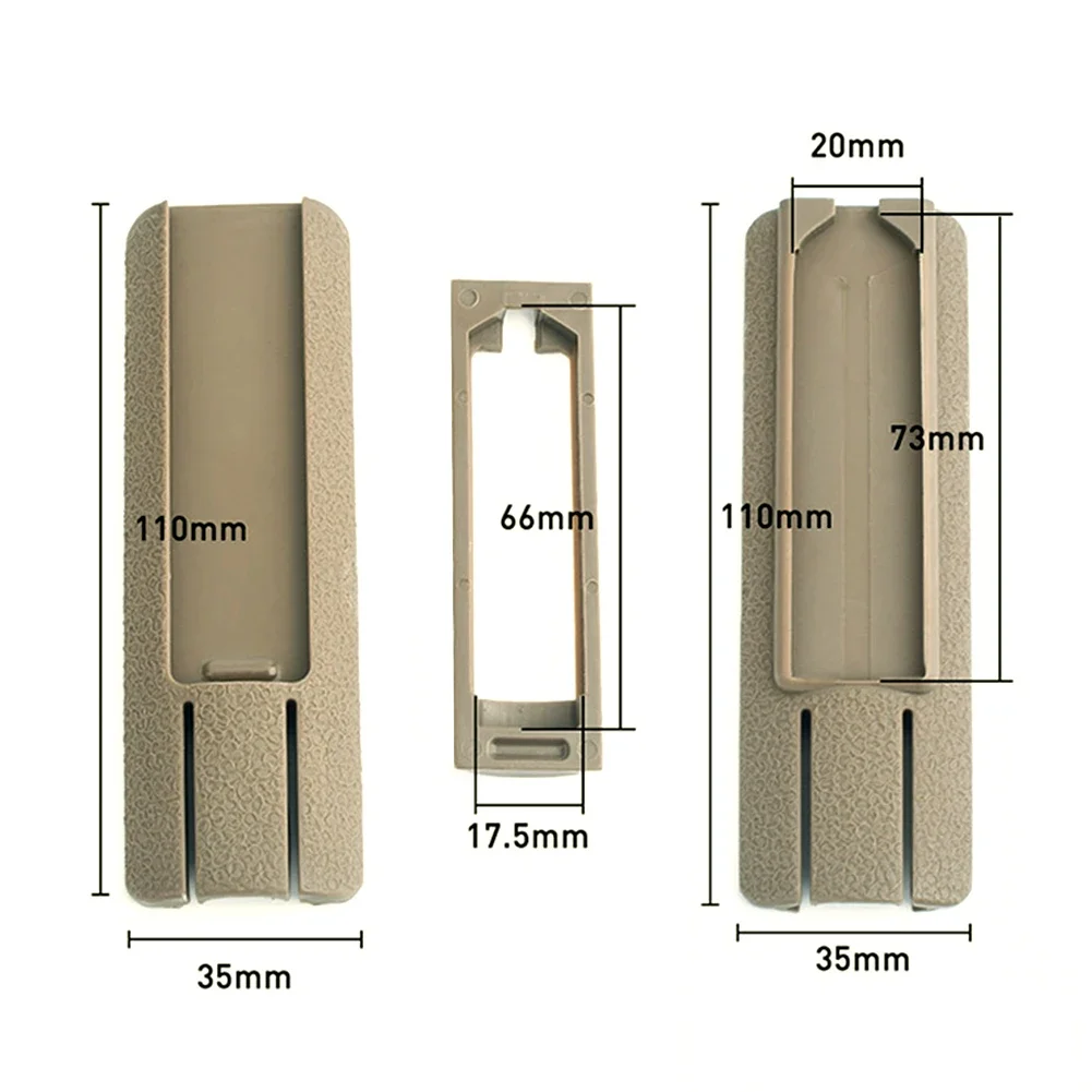 Tactical Airsoft ITI TD Scar Pocket Panel Remote Switch Rail Pads Set 4.33" Fits 20mm Rails PEQ Flashlight Rat Tail Card Slot
