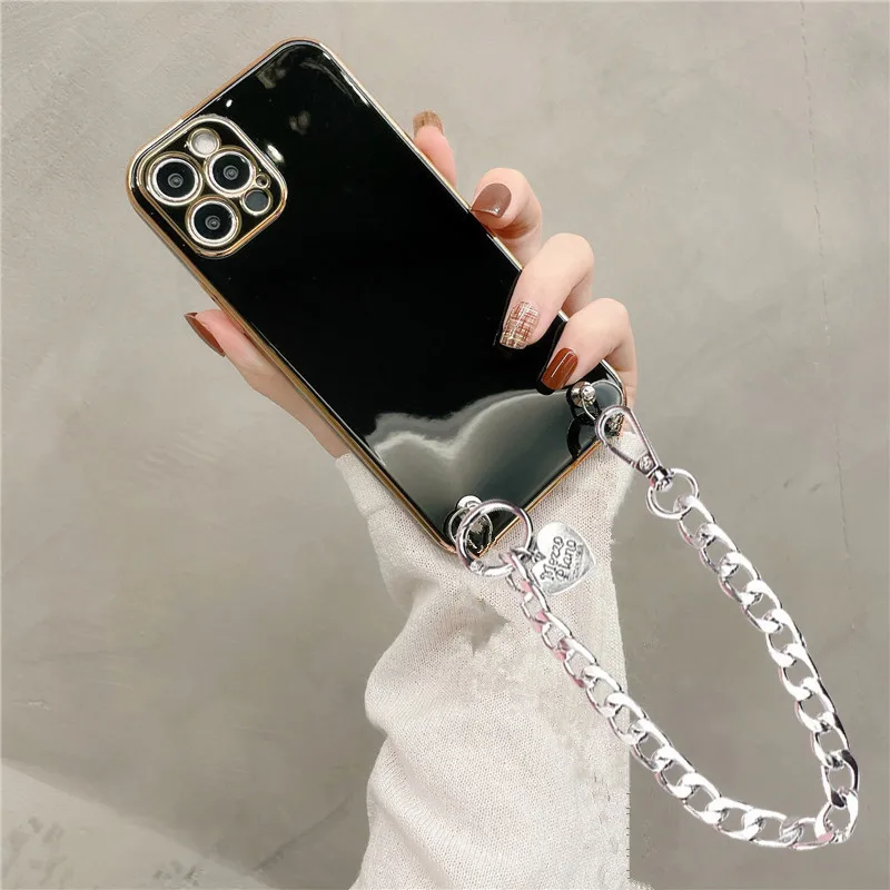 Luxus Gold Armband Telefon Fall für Samsung Galaxy S22 Plus S20 FE S21 Ultra S10 A31 A21S A12 5G A51 A71 Beschichtung Tasche Sof_voghion.com