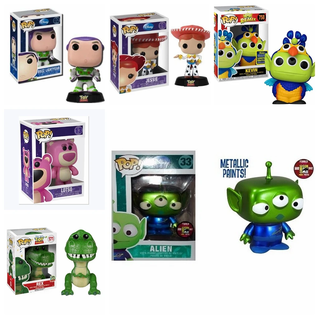 FUNKO POP Figura de vinilo de Toy Story REX 171, Alien 33, Buzz Lightyear 02, Jessie 19, Losto Bobble Head Toys