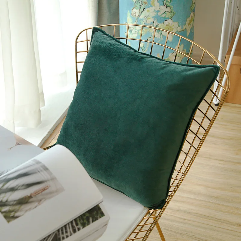 

Nordic Simple Modern Velvet Sofa Cushion Cover Car Pillow Case Office Decorative Cushion Cover Soft Cushion Cover