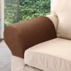 2/4PCS/SET New Stretchy Flannel Furniture Sofa Armrest Cover Fleece Thickened Non Slip Couch Chair Arm Protector Stretch To Fit 4