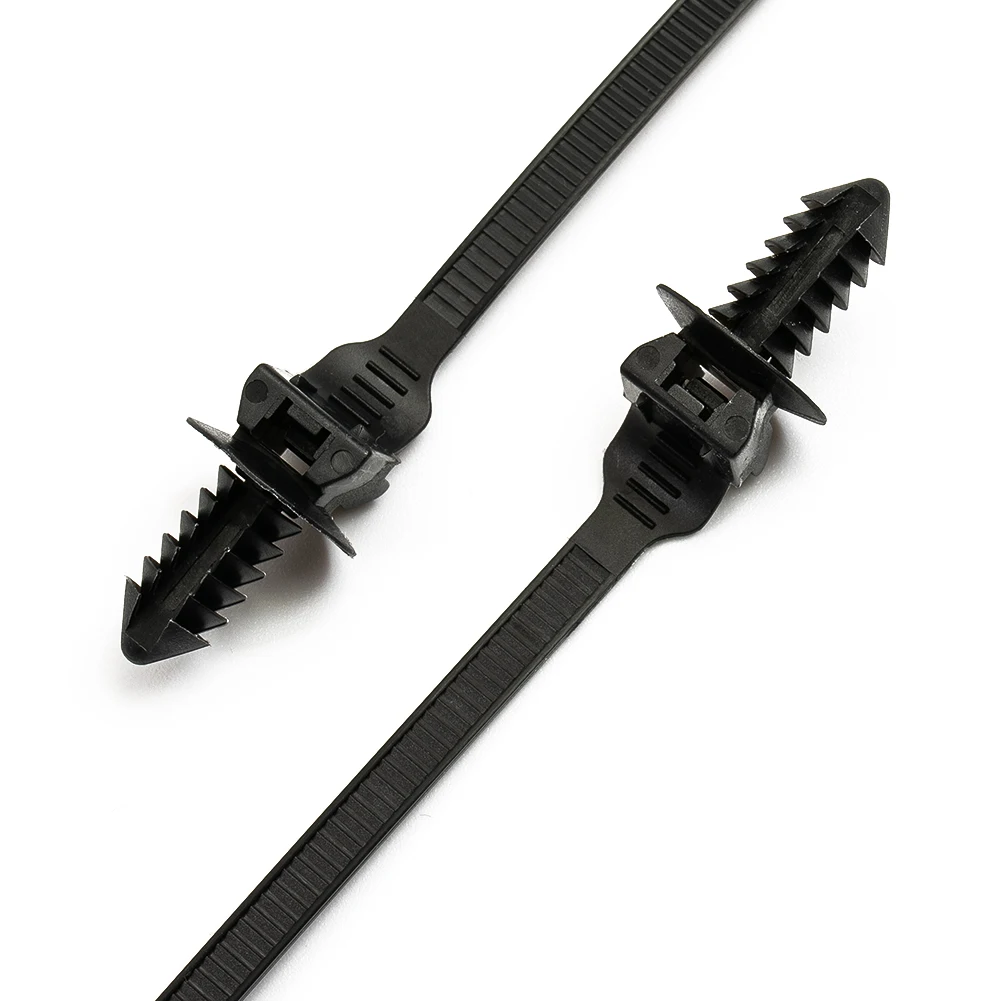 New Practical High Quality Cable Ties Parts 50pcs Accessories Black Fastener Bundle Push Clips Released Zip Straps