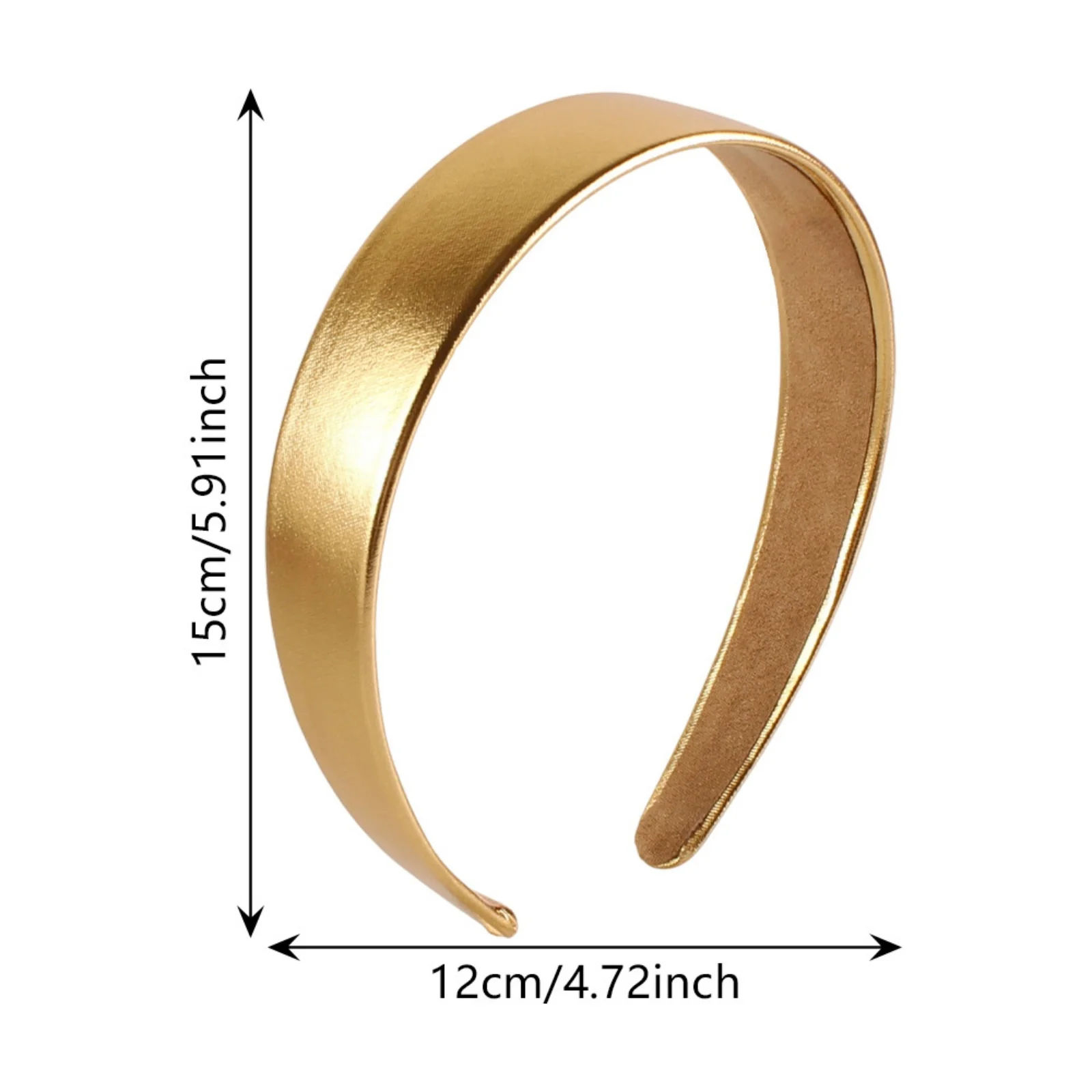 1PC Metallic Headbands Set, Gold and Silver Hair Accessories, Stylish and Simple Head Hoops, Ideal for Daily and Party Looks