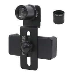 Universal Phone Clip with 12.5X Magnification Eyepiece Lens for Microscopes and Telescopes (Mounting 30.5mm)