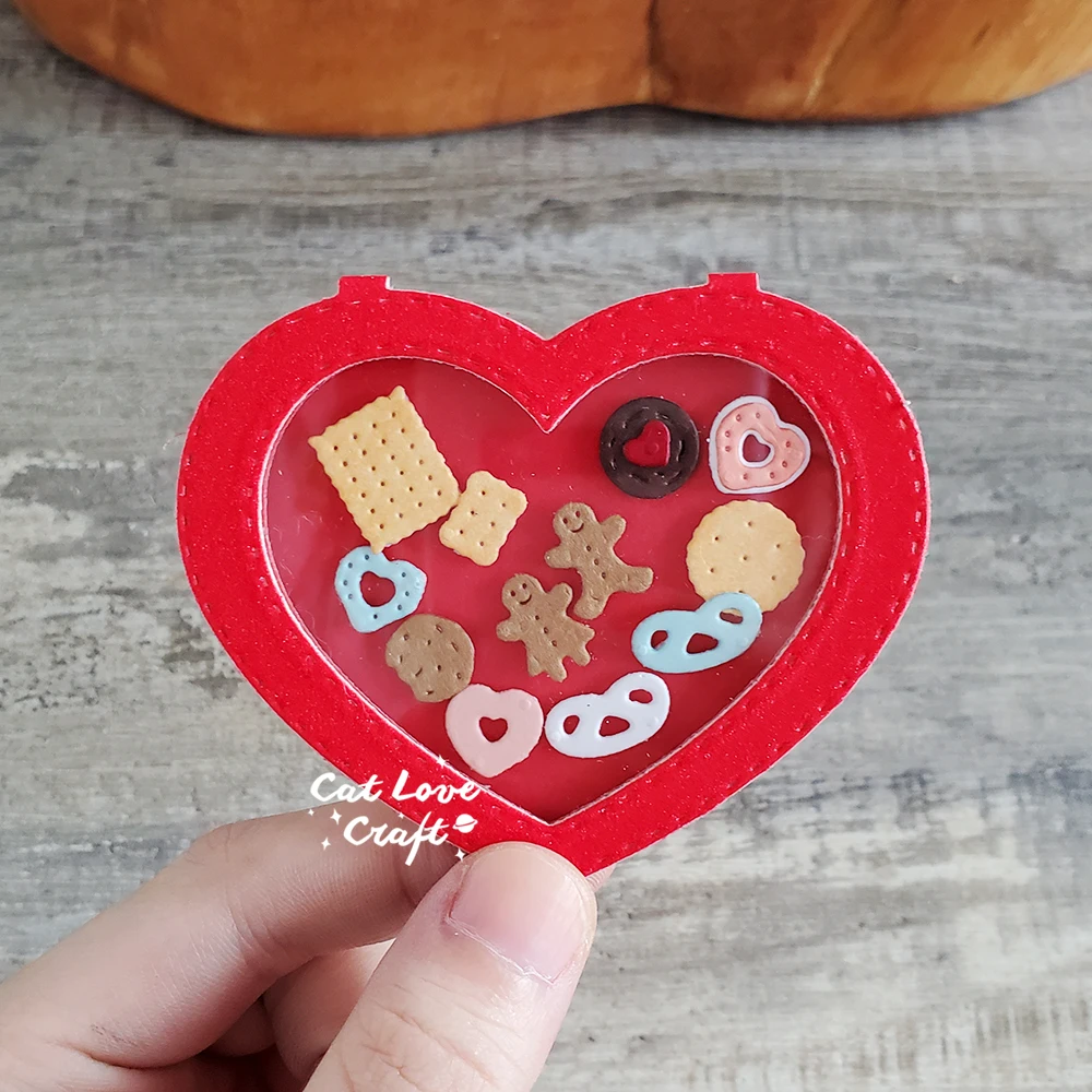 Catlove Love box with cookies Metal Cutting Dies Scrapbooking Mold Stencil Die Cuts Card Making DIY Craft Embossing New Dies
