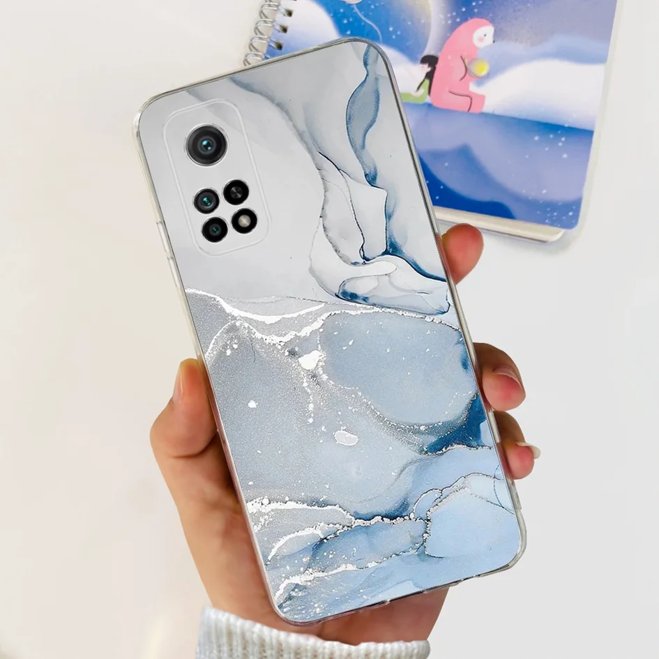 Fashion Marble Transparent Silicone Phone Case with Soft Bumper