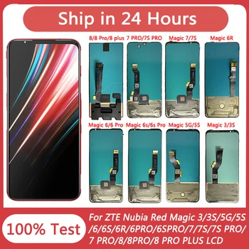 AMOLED For ZTE nubia Red Magic 3 3s 5G 5S 6 6S 6R 7 7S 8 9 LCD Display Touch Screen Digitizer Assembly RedMagic 6 6S 7 7S 8 Pro