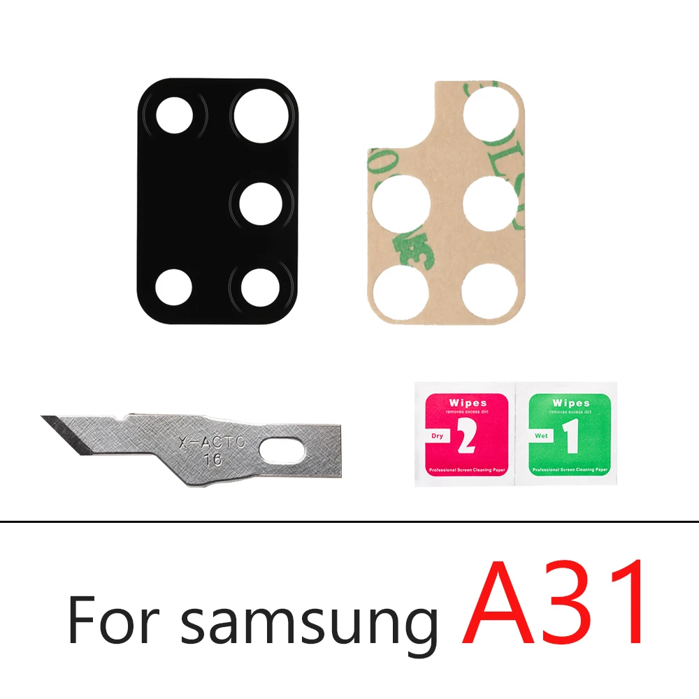 Back Camera Glass Rear Camera Glass Lens + Adhesive Sticker For Samsung Galaxy A21S A31 A41 A51 A71 M21 M30S M31S M51 A21s Main Back Camera