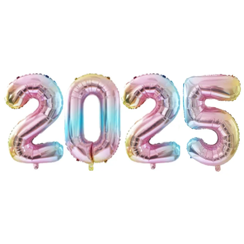 Description Picture 5 of item16/32/40inch Gold Black 2025 Numbers Foil Balloons For New Year Festival Party Christmas Anniversary Wedding Party Decorations