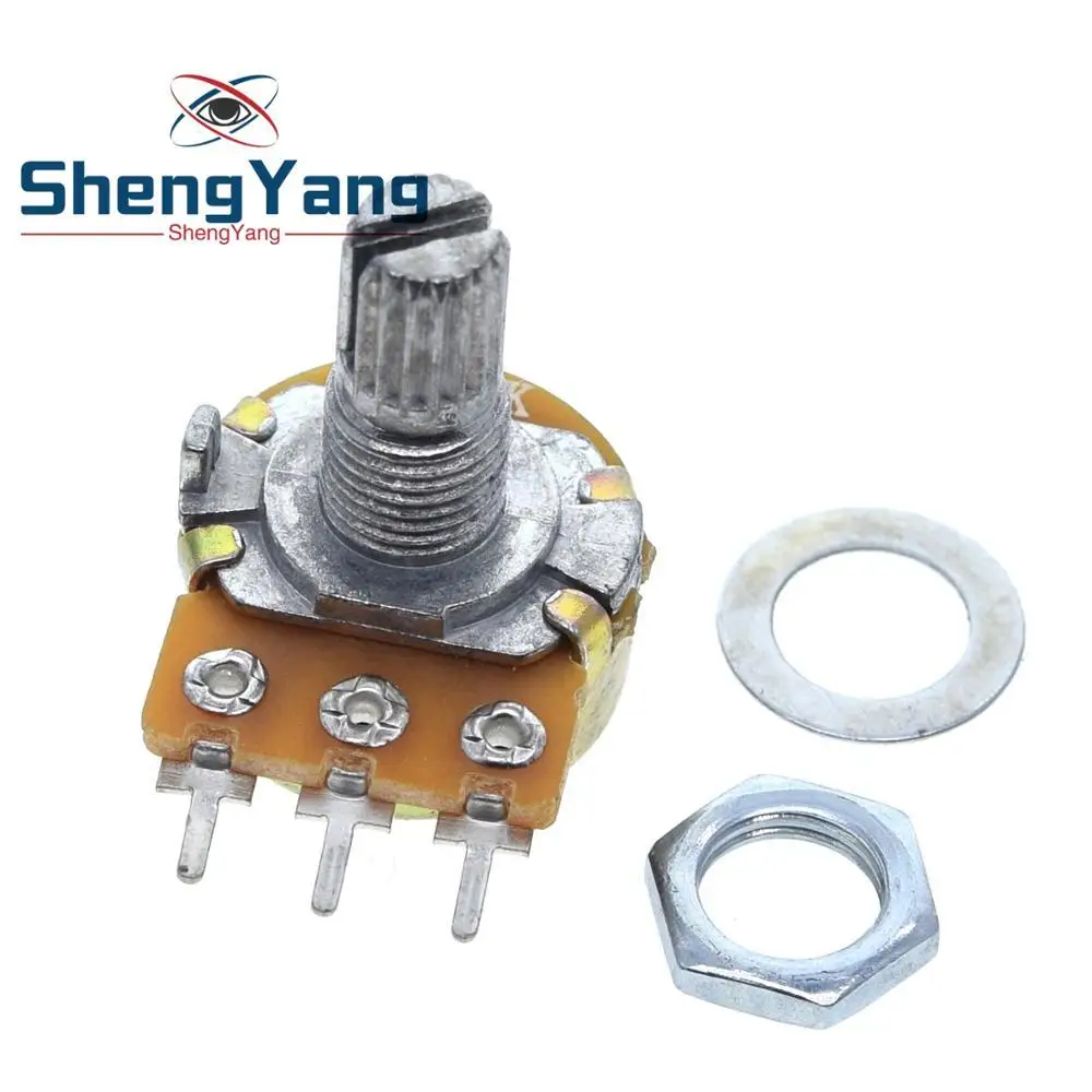 Multiturn Linear Rotary Trimmer Potentiometer Kit 5PCS stereo/pa/sealing potentiometer WH148 B1k B2k B5k B10k B20k B50k B100k B250k B500k B1M 15mm 3pins