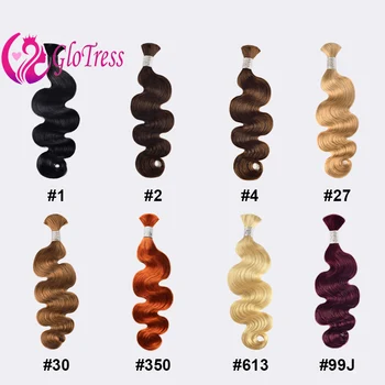 12A Highlight Blonde Body Wave Human Braiding Hair for Boho Braids 100G/Pack No Weft Remy Virgin Bulk Hair for Braiding 12-26'' 1