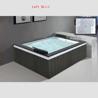 1800mm Bathroom Whirlpool Bathtub LED Colored Lights Indoor Spa Double People Surf Massage Tub K1136 1