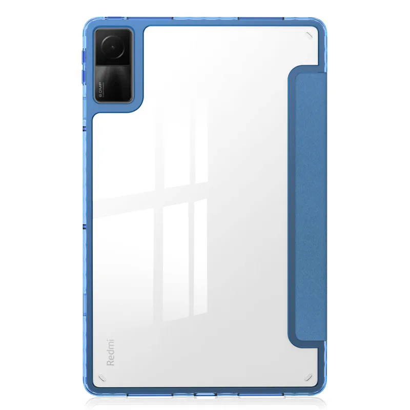 coque arrière transparente en cuir pu pour tablette compatible modèles redmi pad
