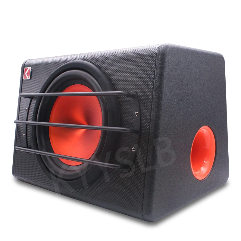 KYYSLB 1500W 10 Inch 4ohm Active Car Subwoofer Speaker High Quality Trapezoidal High Power Subwoofer Car Bass Audio Woofer