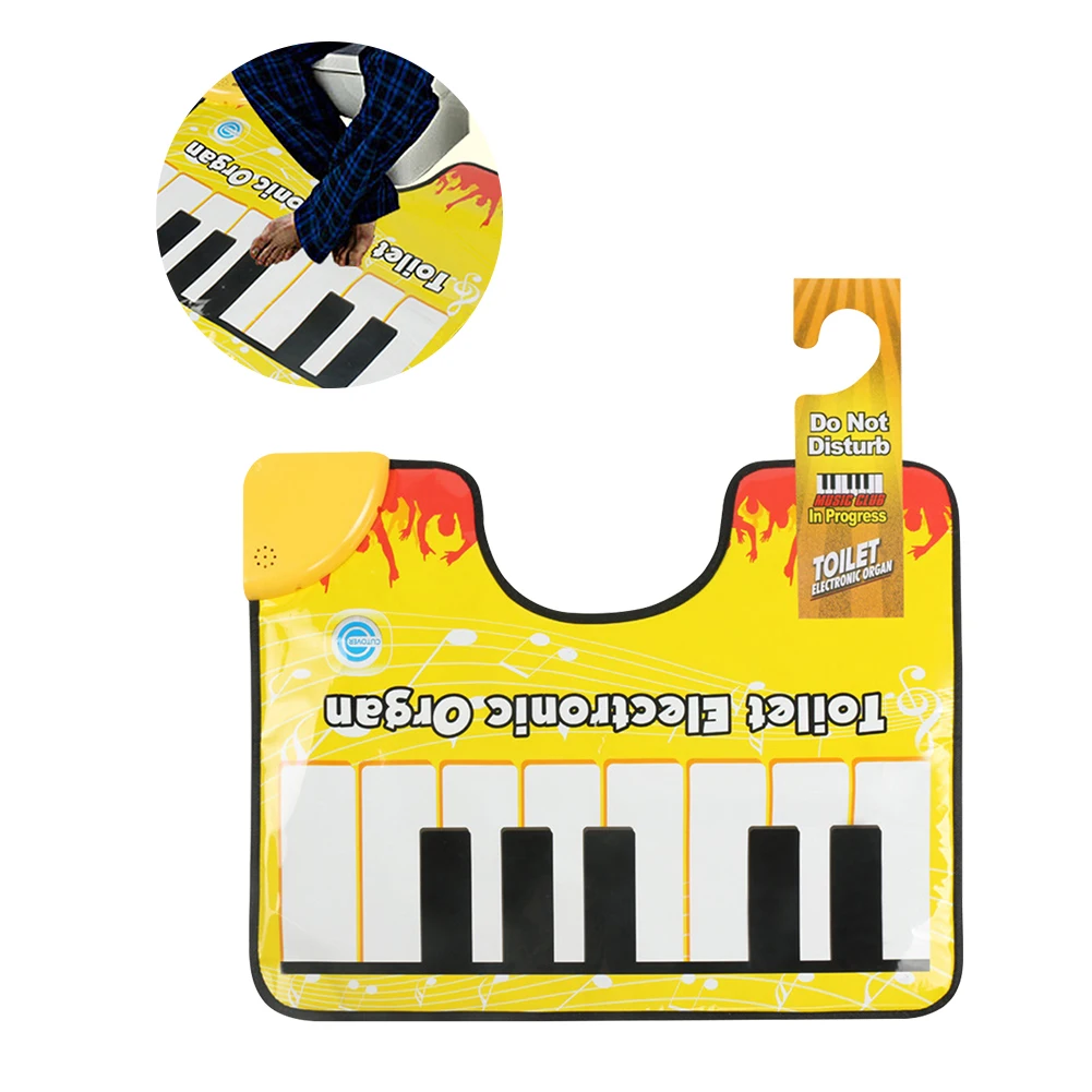Toilet Piano Mat Novelty Potty Piano Sounding Carpet Bathroom Funny Toe Music Keyboard Toilet Floor Mat