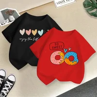 Été nouveaux vêtements pour enfants T-shirt pour enfants garçons et filles mode décontractée à manches courtes bébé demi-manches chemise de Base supérieure 5