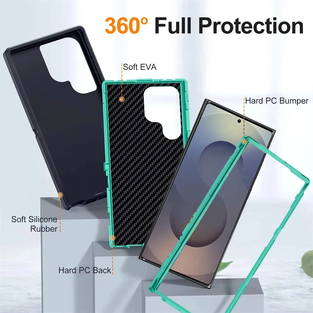 Ultimate Shockproof Defender Armor Phone Case with Stand - Military Grade Protection Cover