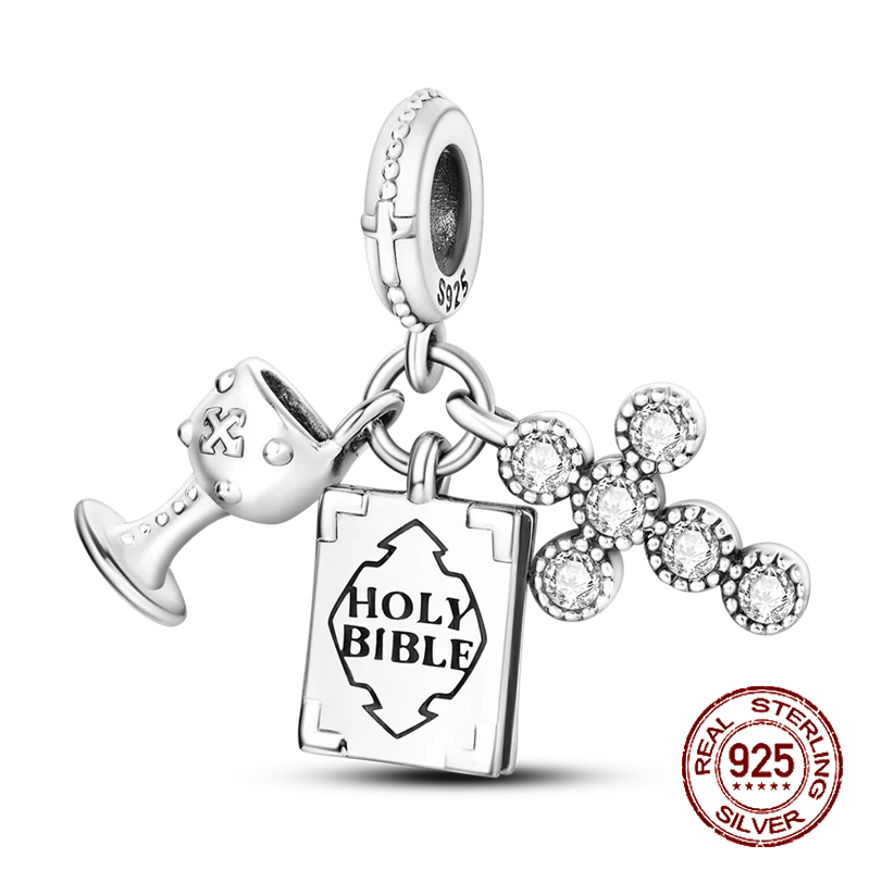 Inlaid Zircon Charm Beads 925 Sterling Silver Color Love Heart Snake Dangle Fit Original Bracelet Charms Pendant Jewelry 2