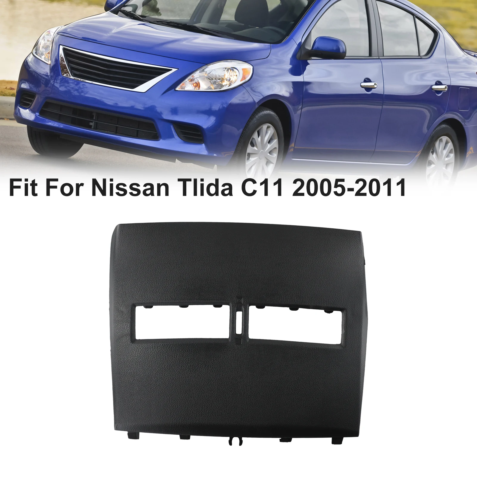 

Для Nissan Versa 2007-2012, внутренняя отделка автомобиля, решетка вентиляционного отверстия, Центральная панель, передняя, верхняя, верхняя, пластиковая, высокое качество