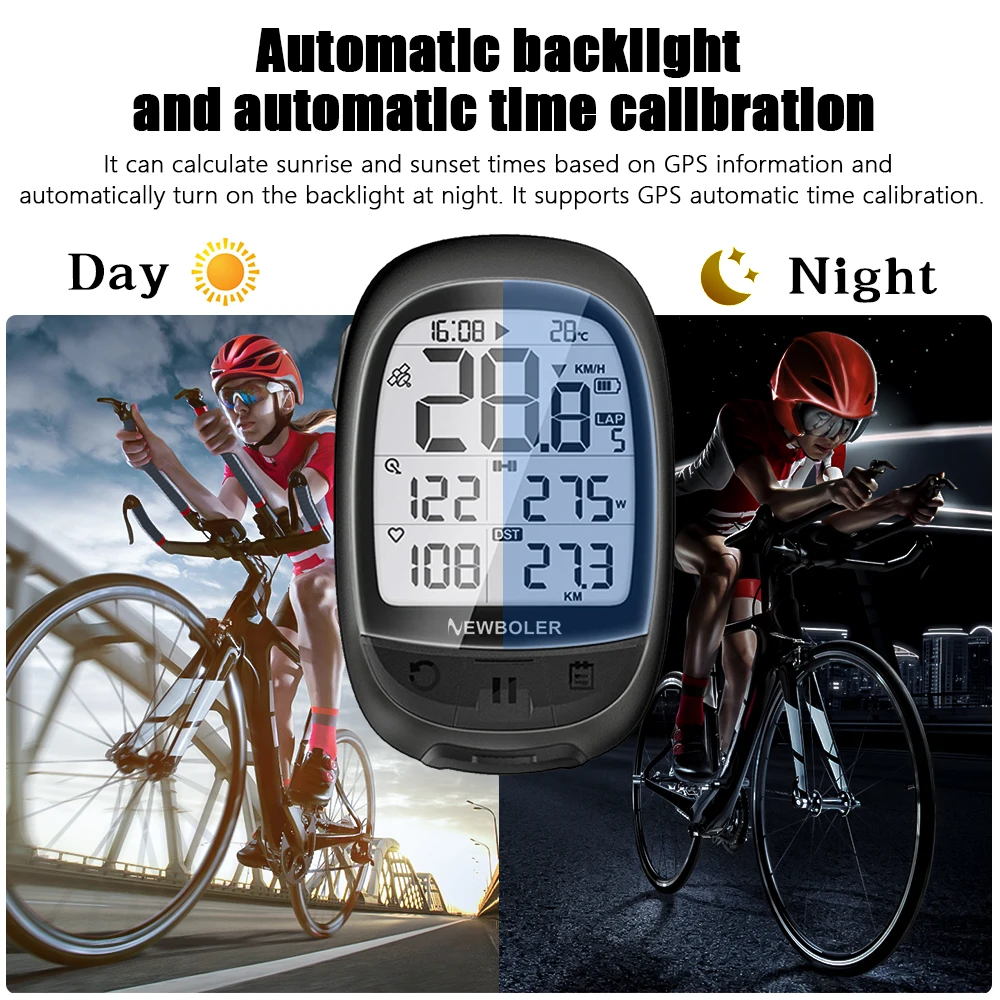 GPS Bike Computer Waterproof Bicycle Speedometer Bluetooth Wireless Cyclecomputer Odometer Cycling Cadence Sensor For Garmin