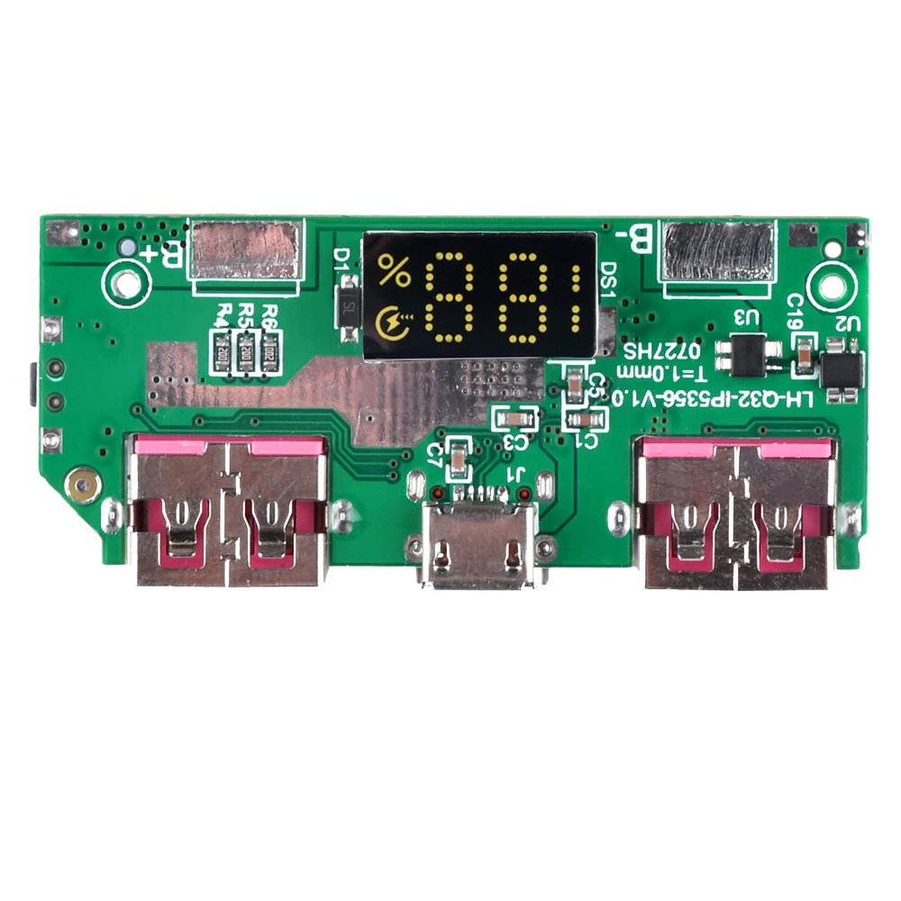 

5V 3A Lithium Battery Digital Display Fast Charging Module IP5356 TYPE-C Micro USB QC3.0 2.0 PD3.0 PD2.0/AFC/FCP