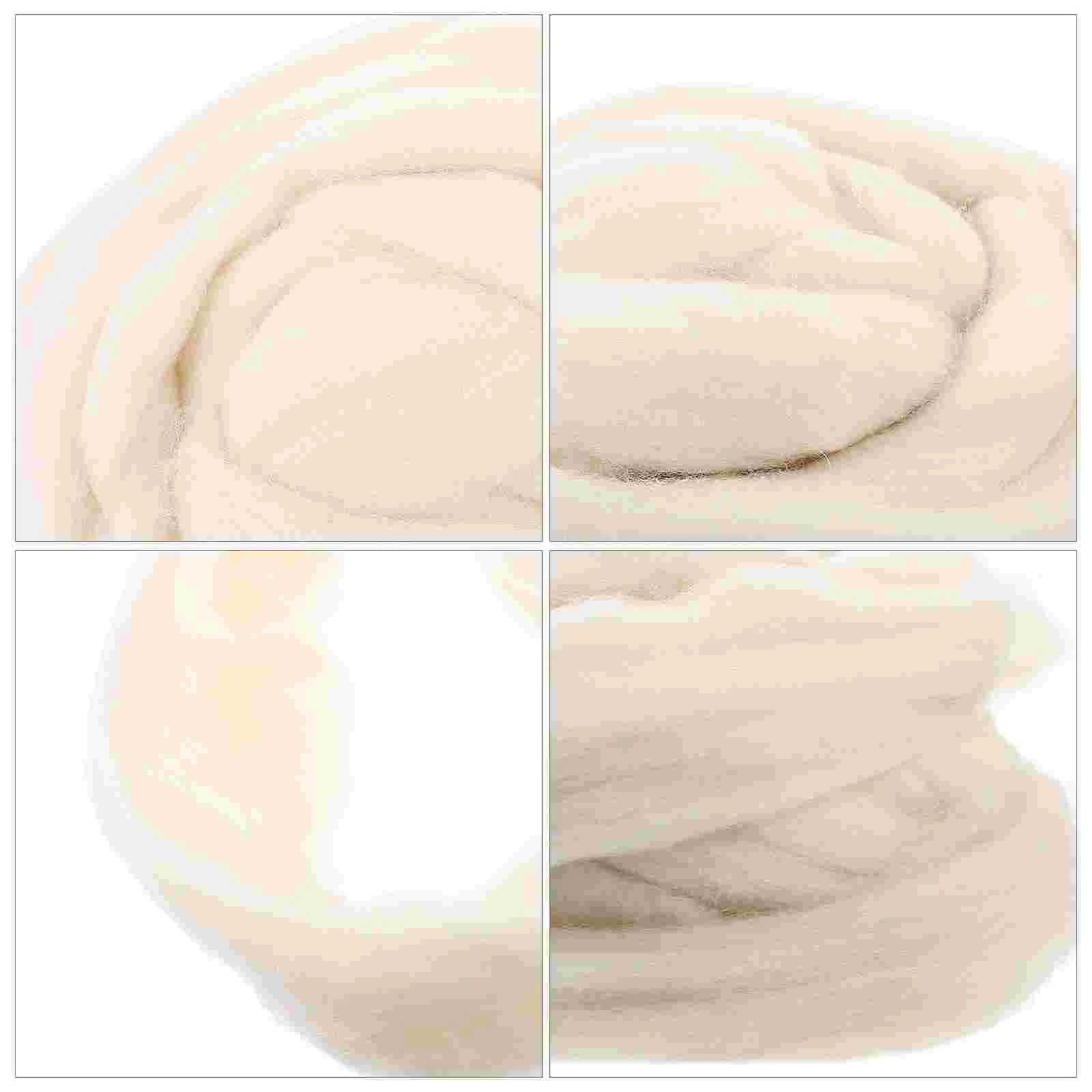 200g Soft Wool Roving for Felting Crafts Spinning Wet Jewelry Making 3D Sculpture Projects Diy Felt Package Woolen Supplies