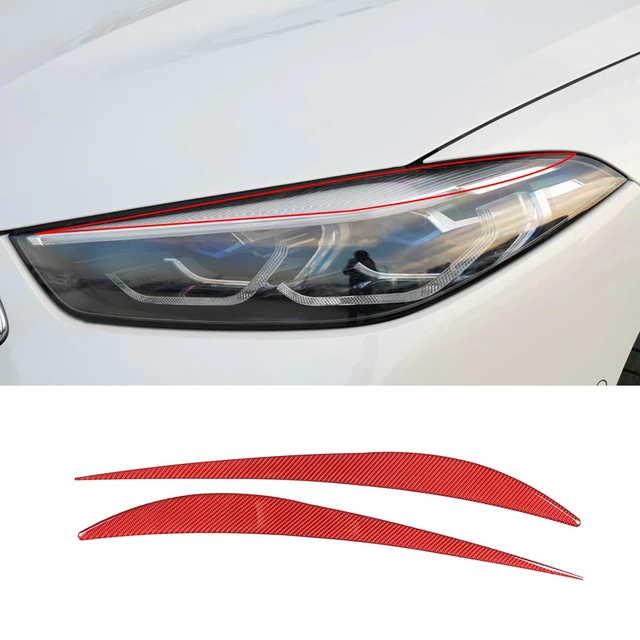 Für 2019-2022 BMW 8 Serie G14 G15 G16 weichen carbon auto styling auto  scheinwerfer augenbraue dekoration aufkleber auto zubehör - AliExpress
