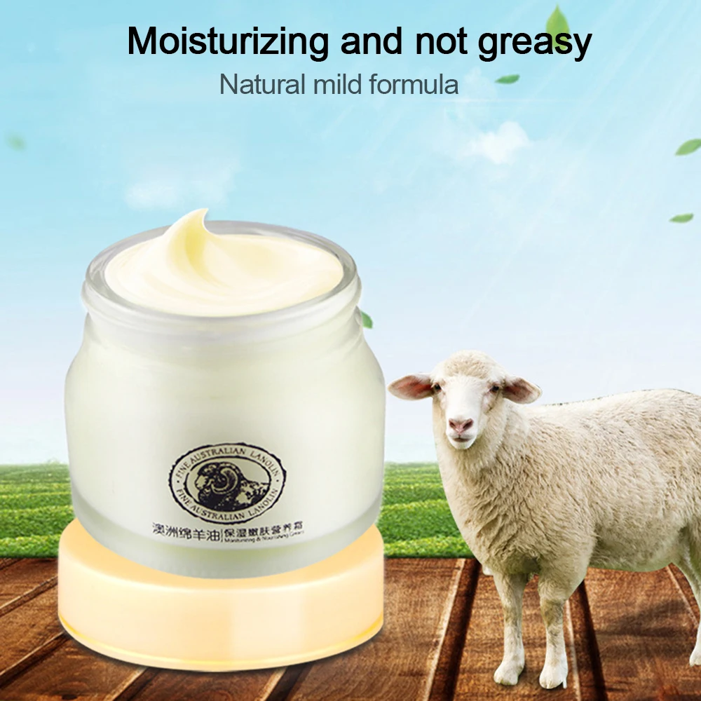 Laikou New Cream Sheep Placenta Cream Contains Hyaluron Acid Aloe Vera Curacao Skin Care Australian Lanolin Oil 90g