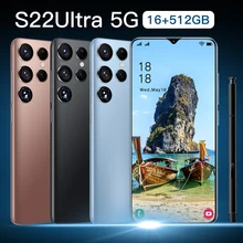 S22 Ultra 16+512GB Fingerprint Face Unlock 6800mAh DIMENSITY 9000 Smartphones 6.7 Inch Dual SIM+MIcro SD 32+64MP Mobile Phone