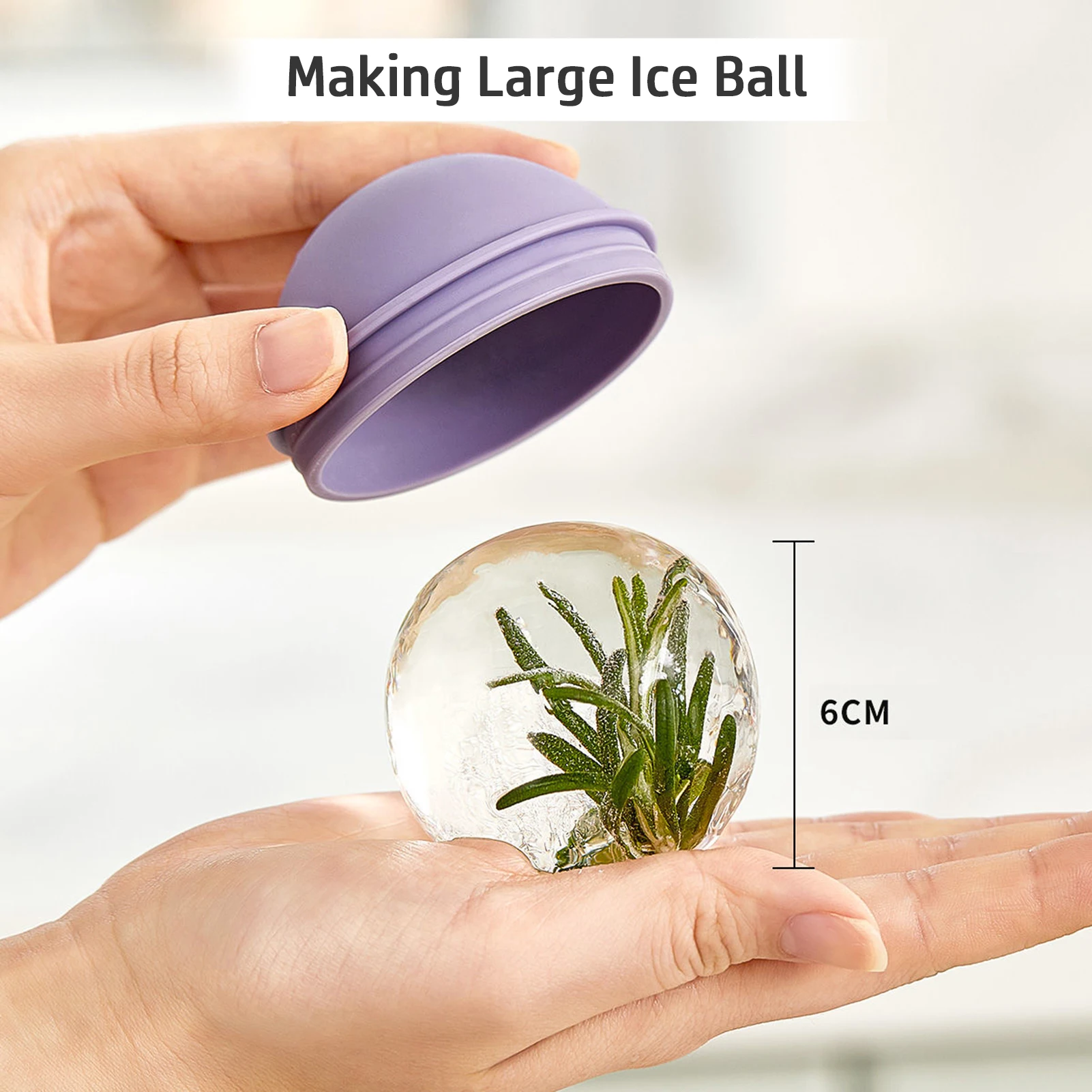 Silicone 2.4 Inch Golf Ball Ice Mold - Brilliant Promos - Be