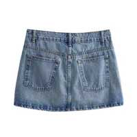 2024 New Spring and Summer  Women's Mini Skirts Fashion Women Denim Skirts Casual Chic High Street Ladies Skirt - Image 3