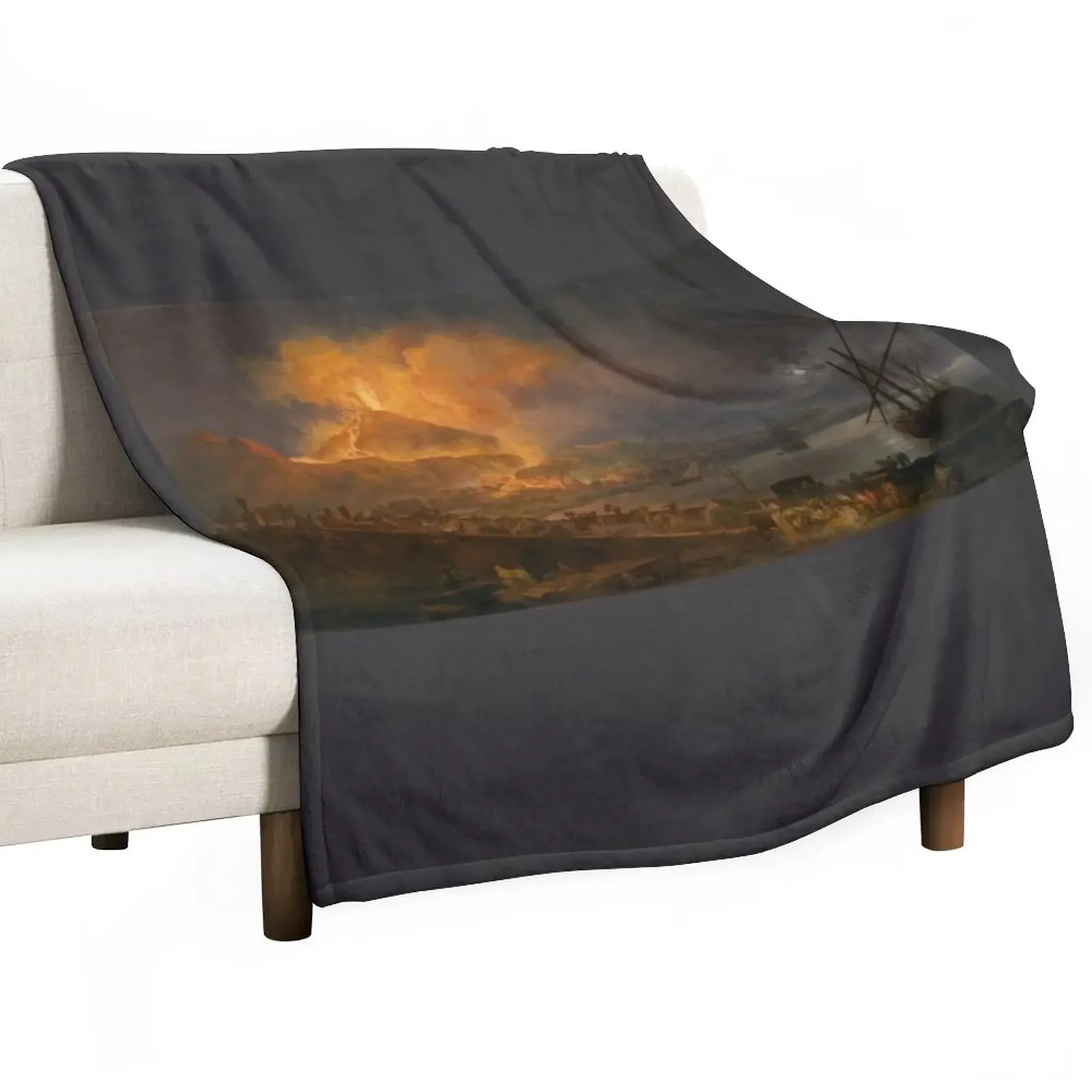 

Pierre-Jacques Volaire - The Eruption of Mt. Vesuvius Throw Blanket Camping Summer Beddings Blankets
